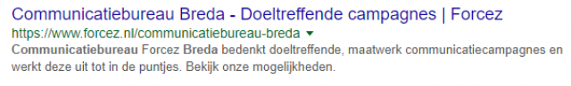 Meta description en meta titel